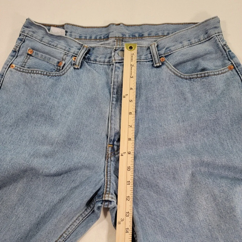 Levis 550 Relaxed Fit Tapered Leg Light Wash Blue Denim Jeans W36 L30 Mens